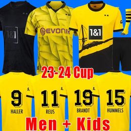 XXXL 4XL REUS soccer jersey 23 24 season HALLER 2023 2024 soccer football top shirt MALEN MOUKOKO HUMMELS BRANDT hazard YEYNA 3XL 4XL men Tops kids kit special all black