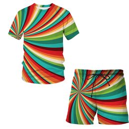 New Fashion Women/Mens Vortex Funny 3d Print T-Shirt / Jogger Shorts Casusal Tracksuit Sets S-7XL 008