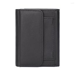 Wallets Male Genuine Leather Wallet Men Business Holder Real Money Bag Coin Purses High Quality Cowhide Cartera