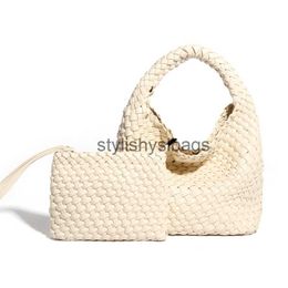 Shoulder Bags Woven Tote Bag for Women Leather Handbag with Purse Fashion Handmade Beach Tote Bag Top-handle Handbag29stylishyslbags