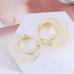 2022 Top quality Charm drop earring with transaprent beads in 18k gold plated for women wedding Jewellery gift have stamp PS78342422