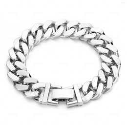 Link Bracelets Zinc Alloy Rap Hiphop Cuba Chain Men Bracelet Hip Hop Fashion Jewelry Wholesale In Europe And America