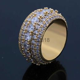 Band Rings Luxury 5 Rows Moissanite Ring Pass Diamond Tester 925 Sterling Silver Shiny Fashion Jewellery Rings Moissanite Ring Men x0920