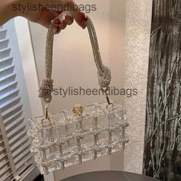 Shoulder Bags Clear Box Evening Bags Women Woven Purse and Handbags Wedding Partystylisheendibags