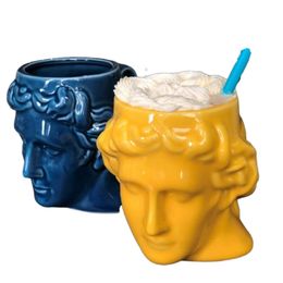 Creative Ceramic Milk Coffee Spain Ancient Greek Apollo Head Mug Roman Sculpture David Water Cup 2010292619