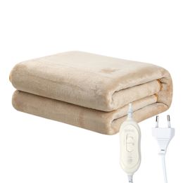 Blanket Electric Blanket 220V Heated Throw Flannel Mattress 3 Heat Settings with Switch Winter Body Warmer 230920