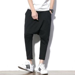 Fashion Harem Pants Men Cross-pants Baggy Loose Black Sweatpants Hip Hop Pantalon Homme Casual Mens Trousers Joggers Pants Male2667