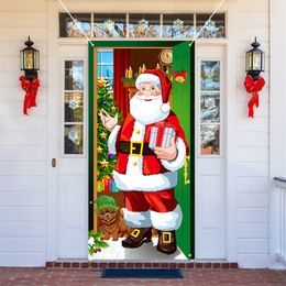 Christmas Decorations Year 2024 Christmas Outdoor Po Santa Claus and Dog Background Decor Hanging Cloth Xmas Decoration for Home Xmas Decor 230920