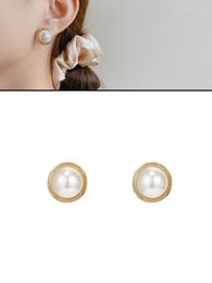 Stud Earrings Elegant Ear Simple Pearl Women Charm Jewelry Gift Wedding Evening Party Banquet Daily Wear Decoration