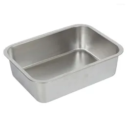 Plates Stainless Steel Square Plate Bakeware Multi-function Tray Steamer Home Tableware Storage Vegetables