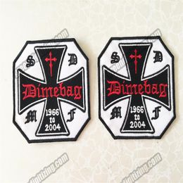 Cool SOCIETY DIMEBAG MEMBER FAN TRIBUTE Christian Embroidered Patch Motorcycle Biker Gothic Punk Patch Iron On 3 5 227I