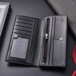 Wallets Fashion Long Section For Men Coin Bag High Capacity ID Wallet Purse Zipper Clutch Mobile Phone