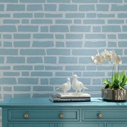 Wallpapers Brick Wallpaper Dormitory WHITE 3D Stone Wall Sticker TV Background Living Room