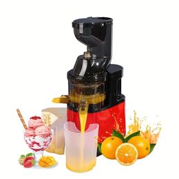 1pc US Plug Slow Masticating Juicer, Cold Press Juice Extractor Nama Juicer Orange Juicer Apple Orange Citrus Juicer Machine With Wide Chute Quiet Motor