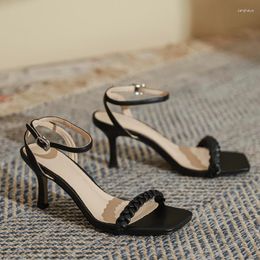 Dress Shoes 2023 High Quality For Women Buckle Strap Women's Heels Light Elegant Thin Female