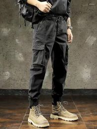 Men's Pants Cotton Military Jogging Men Streetwear Baggy Casual Multi-Pocket Cargo Outdoor Hiking Travel Ankle-Length Trousers