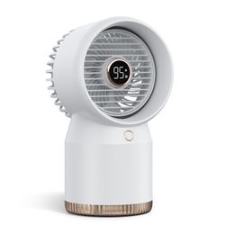 Home Water Spray Mist Air Conditioning Humidifier Fan 3600mAh Battery Rechargeable Office Desk Air Cooling Fan with Night Light