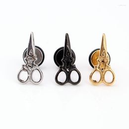 Stud Earrings 2023 Earings Brinco Zinc Alloy The Hip-hop Personality Scissors Korean Fashion Male Anti-allergic Ear Jewellery