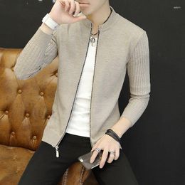 Men's Sweaters Autumn Winter Fashion Harajuku All Match Knitting Cardigan Men Solid Zipper Tops Loose Casual Outerwear Thick Long Sleeve