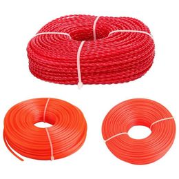 Grass Trimmer Line Strimmer Brushcutter Trimmer Nylon Rope Cord Line Long Round Square Roll Grass Rope DIY 4249p