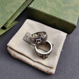 Band Rings New Tiger Head Ring For Lover Unisex Silver Plated Rings Personality Charm Supply Fashion Jewelry Supply x0920