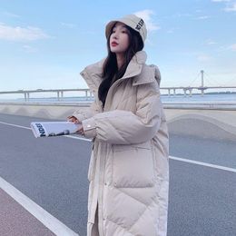 Women's Trench Coats 2023 Est Women Winter Jacket Hooded Cotton Padded Warm Thicken Overcoat Parkas Outwear Snow Wear Puffer V847