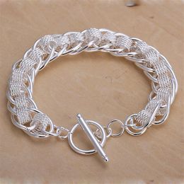 gift 925 silver New Daya jinsong Bracelet DFMCH059 brand new fashion 925 sterling silver plated Chain link bracelet241B