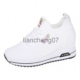 Dress Shoes White Platform Shoes Hidden Heel Women Casual Platform Sneakers Women Height Increase Wedges Shoes For Women Trainers Black Pink x0920