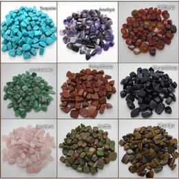 Whole 100g 15-25MM Natural Crystal Agate Tumbled stone Beads Chakra Healing reiki & lucky wish stone beads Jewellery accessories204C