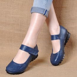 Dress Shoes Japanese School Uniform Shoes Women Flats Mary Jane Shoes With Hook Loop Ladies Leather Flat Shoes Black Loafers Nurse Shoes 230920