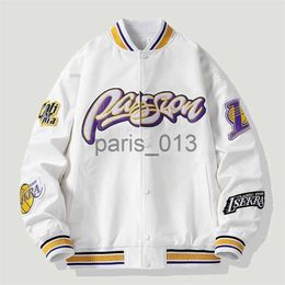 Men's Jackets Mens Jackets Spring Mens Bomber Baseball Jacket Letter Embroidery Patchwork Coat Hip Hop Streetwear Casual Loose Varsity Jackets Unisex 220908 x0920