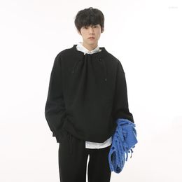 Men's Hoodies SYUHGFA Long Sleeve Trend Autumn Tide Pullover Tops Korean Style Personalised Shrink Neckline Sweatshirts
