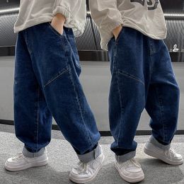 Jeans Arrivals Children's Spring Autumn Mid Waist Pants For Boys Casual High Quality Denim Trousers Teen 514Years Old 230920