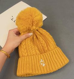 High-end Wavy Edge Thin Cap Winter Warm Knitted Hat Versatile Sleeve Caps