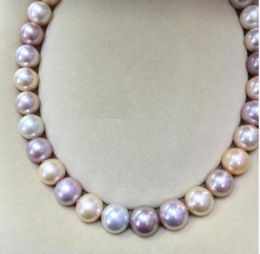 Pendant Necklaces 18" 9 10mm South Sea White Pink Multicolor Pearl Necklace 230920