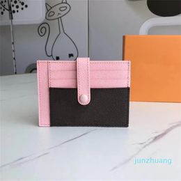 Designer -Men Women Multi-function Card holder flower white grid leather coin purse Clutch wallets