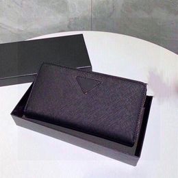 Fashion men clutch Saffiano leather wallet single zipper wallets long classical purse187C