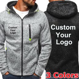 Men's Hoodies Sweatshirts New Fashion Spring Autumn Men Custom Your Zipper Fitness Sport 230920