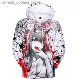 Men's Hoodies Sweatshirts Popular DARLING In The FRANXX 3D Hoodies Hipster Anime Zero Two Hoodie Young Girls Sweatshirt Cute Boys Girls Clothes ClothingL230920