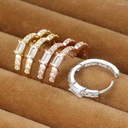 Hoop Earrings Vintage Cubic Zircon For Women Huggie Cartilage Cuff Round Circle Wedding Jewellery Accessory 2023