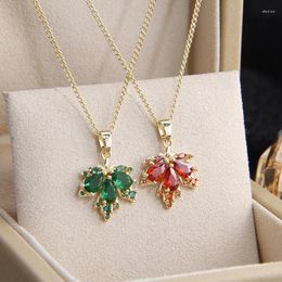 Chains 14k Plated Gold Necklace Shining Bling Zircon Women Clavicle Chain Elegant Charm Wedding Pendant Jewelry