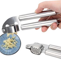 Fruit Vegetable Tools Stainless Steel Ginger Presser Slicer Masher Garlic Press Manual Quick Detachable Gadgets 230919