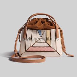 Shoulder Bags 2023 Spring Summer Crossbody Shoulder Designer Women's Tote Square Bag Spliced Handbag For Girl Free19stylisheendibags