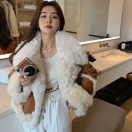 Women's Fur Faux Fur Women's Genuine Sheepskin Leather Jacket Thick Warm Spring Autumn Fur Coats Lady Fashion Lamb Fur Shearling Outwear ZJ3902 L230920