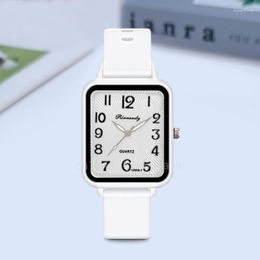 Armbanduhren Mode Dame S Marken Uhren Freizeit Rechteck Digital Einfache Frauen Quarzuhr Sport Silikonband Damenuhr