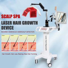 Beauty Items LLLT diode laser hair growth machine health hair growth laser comb brush head massage scalp detection hair salon beauty salon spa