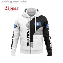 Men's Hoodies Sweatshirts Polaris Outdoor Motorcycle hooded 3D Printed Men's Sweatshirt Hoodies Off-road Sports Zipper Hooded Harajuku Streetwear TopsL230920