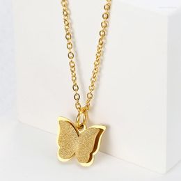 Pendant Necklaces Fashionable And Minimalist Temperament Niche Design Creative Butterfly Stainless Steel Collarbone Chain For Women