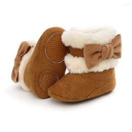 Boots Winter Snow For Born Baby Girls Booties Keep Warm Plush Inside Anti-slip Infant Toddler Cute Soft Bottom Shoes