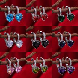 Dangle Earrings CAOSHI Romantic Heart Shaped Cubic Zirconia Drop Exquisite Lovely Women's Jewelry Christmas Gifts For Couples